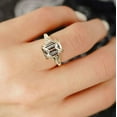 thumbnail image 5 of vylahjewellery Brilliant 3 CT Emerald Cut Moissanite Diamond Ring Handmade Jewelry 14K Rose Gold Engagement Ring, 5 of 6