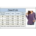 thumbnail image 5 of JuneFish Womens Fall Long Sleeve Tunic Tops Notch V Neck Shirt Casual Pleated Basic Pullover, 5 of 5