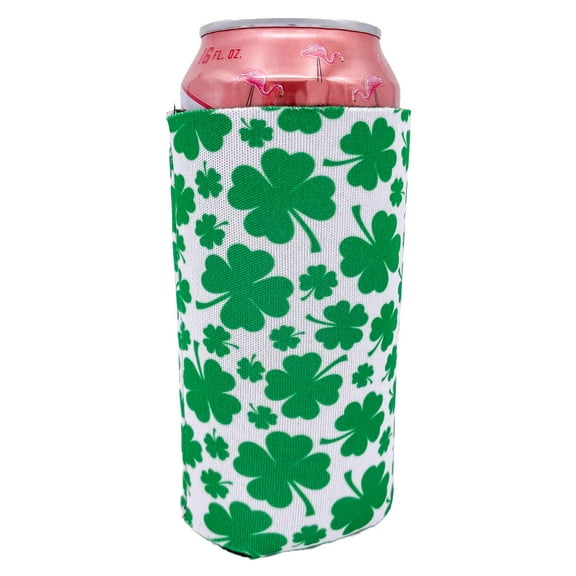 Shamrock Pattern 16 oz. Can Coolie