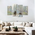 thumbnail image 3 of Elephant Stock An Evening Out Blue Wall Art - Horizontal Multi Panel Canvas - Living Room Wall Decor - City Multi Panel - Blue And Green Decor By Julia Purinton - 75" x 48", 3 of 8