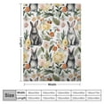 thumbnail image 4 of ONETECH Rabbits Bunny Blanket Gift for Boys Girls, Floral Rabbits Throw Blanket Gifts for Kids Kawaii Decor Cute Animal Plush Soft Lightweight Flannel Forest Botanical Blankets for Sofa Bed, 4 of 6