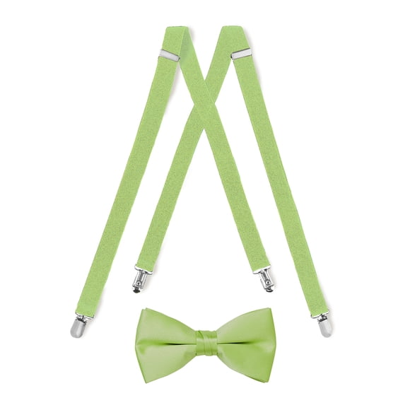 Tuxedo Park Suspender & Bow Tie Set (Adult, Lime Green)