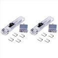 thumbnail image 1 of 2X Dispensador de Clips de Papel de Mano, Cortadora de Papel Rápida Portátil con 100 Clips de Metal Plateado Reutilizables para Documentos de Escritorio, 1 of 5
