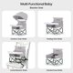 thumbnail image 2 of Asiento elevador portátil para bebés Sunchildor con bandeja y toldo gris, 2 of 7