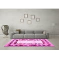 thumbnail image 3 of Ahgly Company Indoor Round Abstract Pink Contemporary Area Rugs, 5' Round, 3 of 4