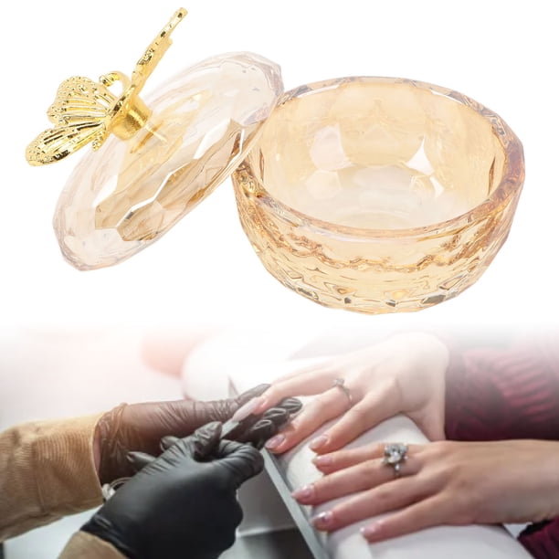 Ppen Dish Cup, Taza Multifuncional Portátil Transparente De Gran Capacidad Para Decoración De Uñas Con Tapa Para Tocador Para Taza De Líquido