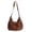 Brown, variant on Nylon Crossbody Bag Plaid Crossbody Shoulder Bag Drawstring Messenger Purse Soft Zipper Handbag Adjustable Shoulder Straps