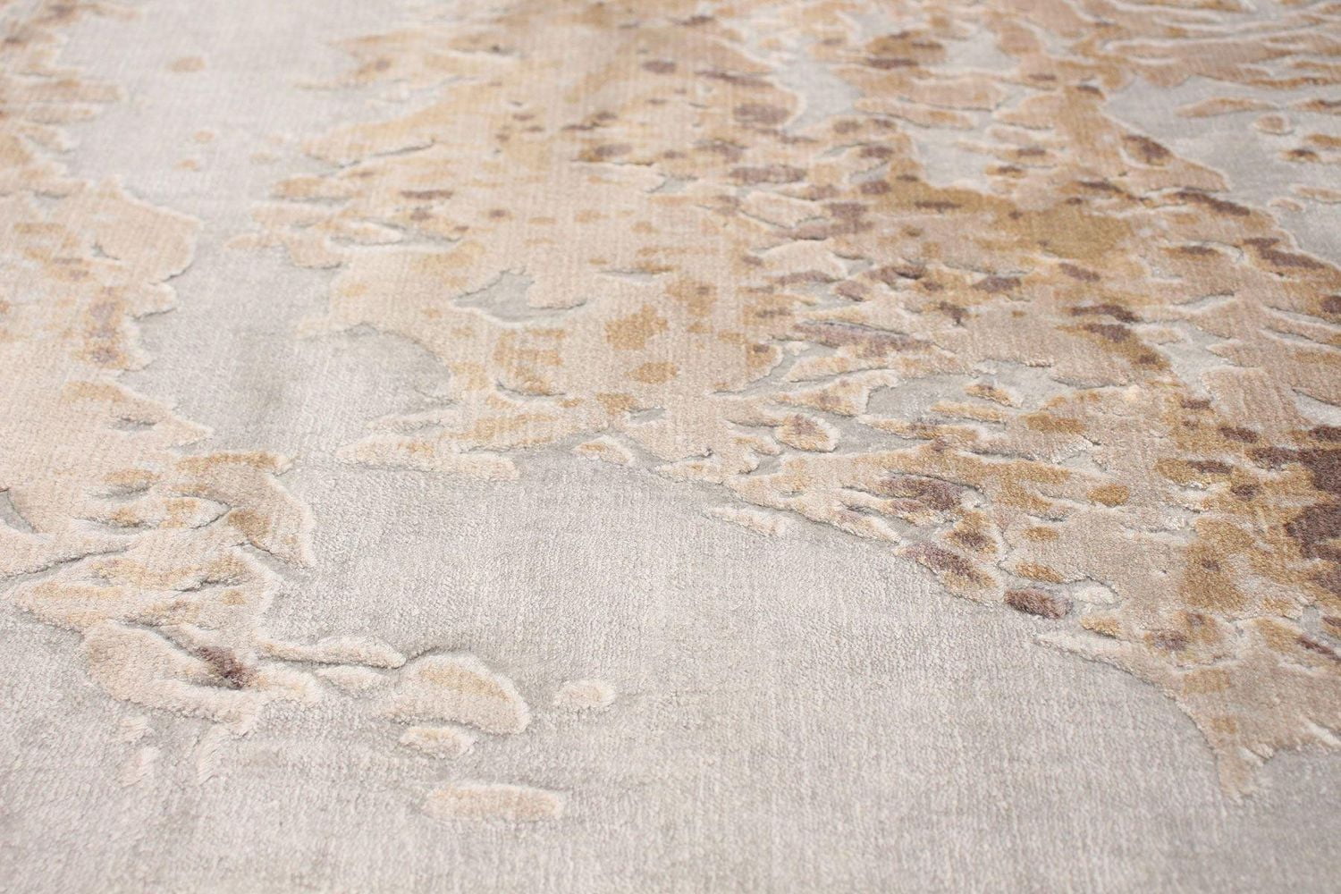ECARPETGALLERY 5'3" x 7'6" Carved Galleria Hand Loomed Area Rug for Living Room, Dining Room and Bedroom in Grey