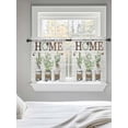 thumbnail image 5 of Eucalyptus Leaves Tier Curtains 36 Inch Length,Sheer Curtains for Bedroom Living Room Window Farmhouse Botanical Plants Wooden Grain Small Half Window Kitchen Curtains & Drapes 27.5"x36" 2 Panels, 5 of 6