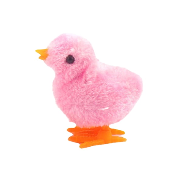 Clockwork Wind Up Walking Chicken Toy Soft Plush Educational Funny Little Chick For Kids