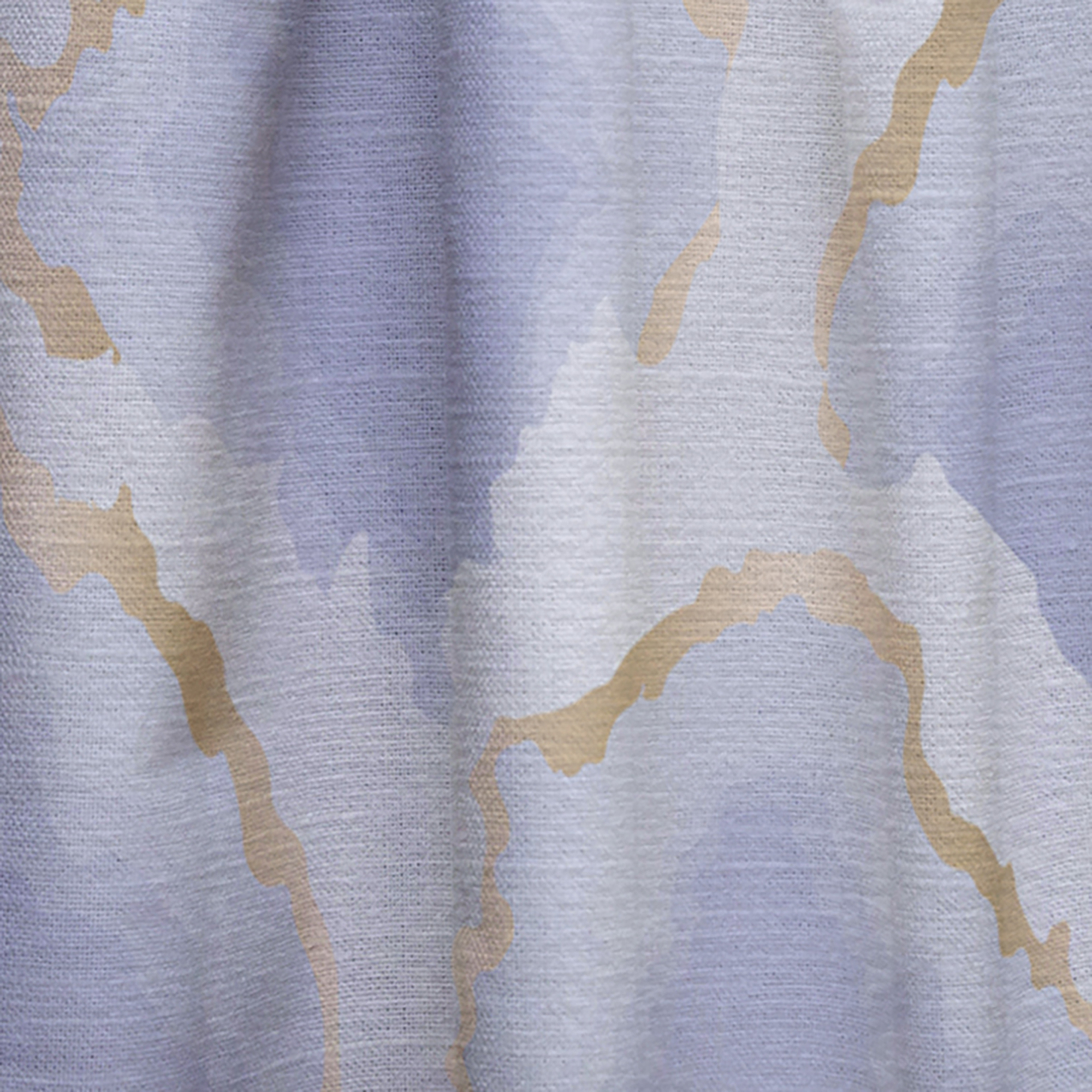 Designart 'Pastel Gold and Blue and Abstract Shapes Pattern' Mid-Century Modern Curtain Panel