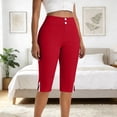 thumbnail image 5 of Lenago Athletic Yoga Pants for Women Comfortable Sport Pants with Side Pockets Breathable Quick Dry Yoga Pants Gym Workout Running Plus Size Red XL, 5 of 8