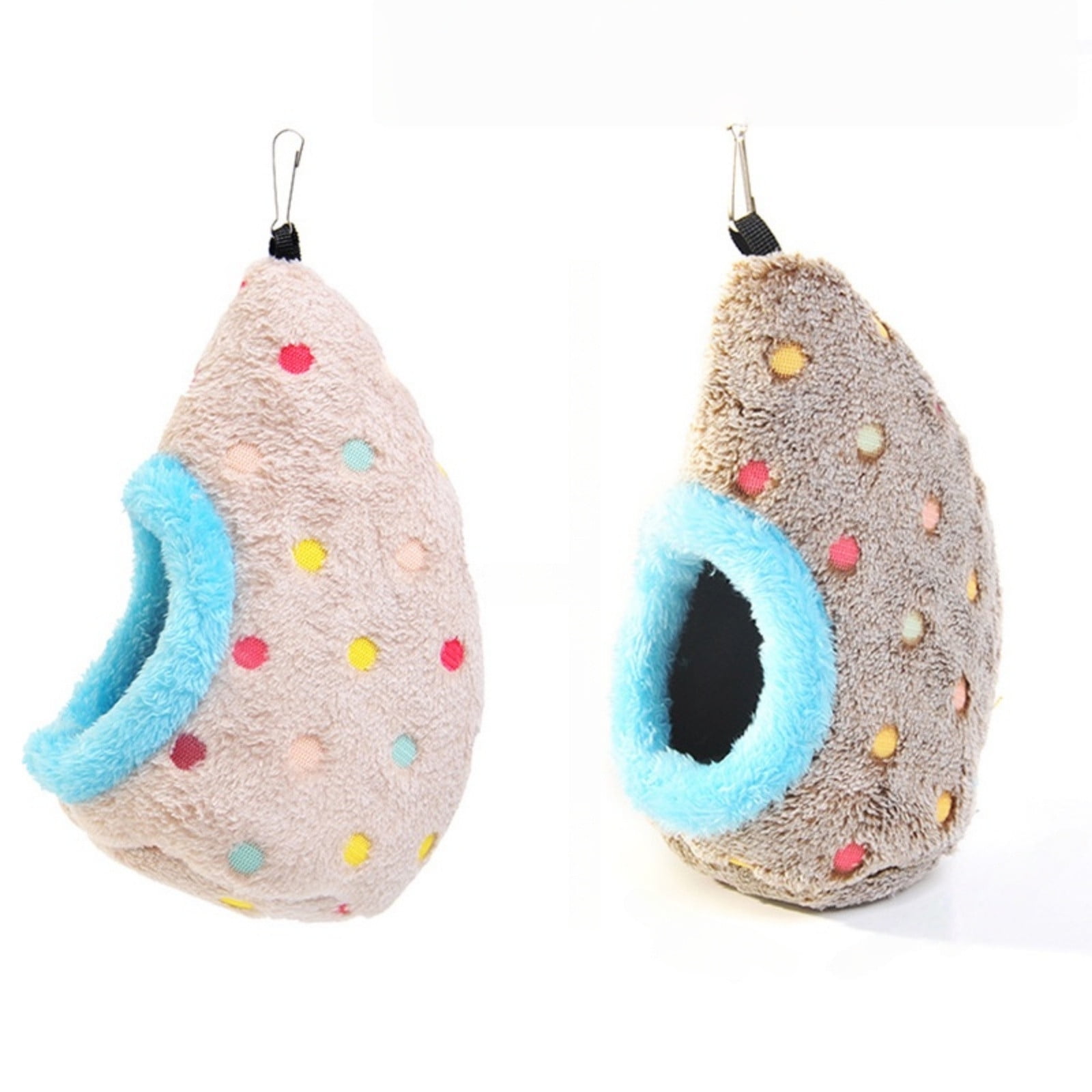 Cozy Hanging Hut Sleeping Bed for Small Medium Parrots Conures Lovebirds Finches Cage Accessory Warm Tent with Soft Fiber Indoor Birdhouse Retreat