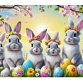 thumbnail image 3 of Adorable Bunny Themed Easter Background Backdrop Banner Colorful Decorations for Easter Parties Photography Props Spring Celebrations Decor, 3 of 7