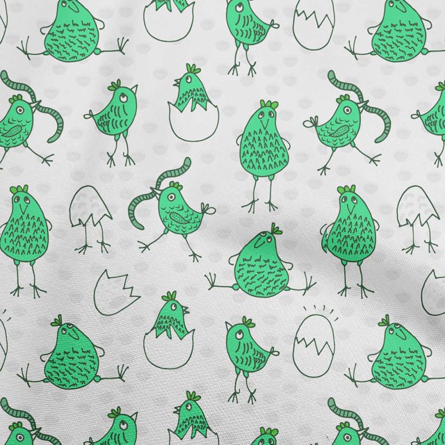 oneOone Velvet Green Fabric Kawai Sewing Craft Projects Fabric Prints By Yard 58 Inch Wide-DO