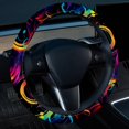 thumbnail image 2 of Note 14.5 Inch Printing PVC Leather Auto Accessories Car Wheel Covers Steering Wheel Cover, 2 of 6