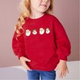 thumbnail image 2 of TFEOQRY Children Girls and Boys Long Sleeve Hoodless Christmas Sweatshirts Winter Christmas Printed Sweatshirt Red, 2 of 4