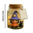 thumbnail image 2 of Adopt a Witch Hat Jar Meet Whimsy & Her Black Cat 2025 Halloween Witches Figurines Decorations Cute Decorative Glass Candy Jars with Cork Lid Cookie Dish Sugar Bowl Fall Decor, 2 of 6