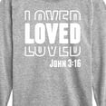 thumbnail image 3 of Instant Message - Loved John 3:16 - Toddler & Youth Long Sleeve Graphic T-Shirt, 3 of 6