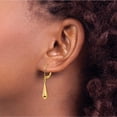 thumbnail image 3 of 14K Yellow Gold Madi K Teardrop Dangle Leverback Earrings (33 X 5) Made In United States se1102, 3 of 5