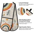 thumbnail image 2 of Yayeee Double Oven Mitt Kitchen Heat Resistant Baking 35" x7" Quilted Glove, Cute Rainbow, 2 of 6