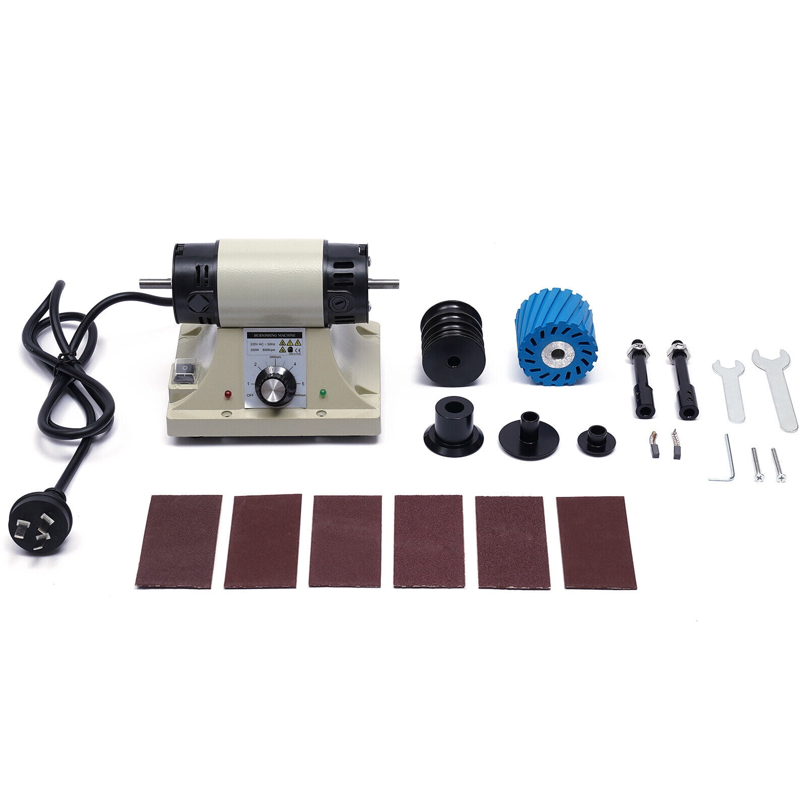 Flkoendmall 350W 8000RPM Electric Leather Polishing Burnishing Leather Edge Grinding Machine