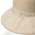 thumbnail image 7 of XINPING Women's Beaded Straw Sun Hat, Wide Brim UV Protection Beach Vacation Hat with Colorful Bead Detail for Stylish Summer Wear and Travel, 7 of 7