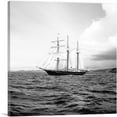 thumbnail image 1 of ARTCANVAS Old Boat In Ocean Home Decor Square Canvas Art Print - Size: 12" x 12" (0.75" Deep), 1 of 9