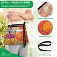 thumbnail image 4 of Yayeee Waist Apron with Pockets for Cooking Waterproof Half Server Aprons, Orange Abstract Floral, 4 of 7