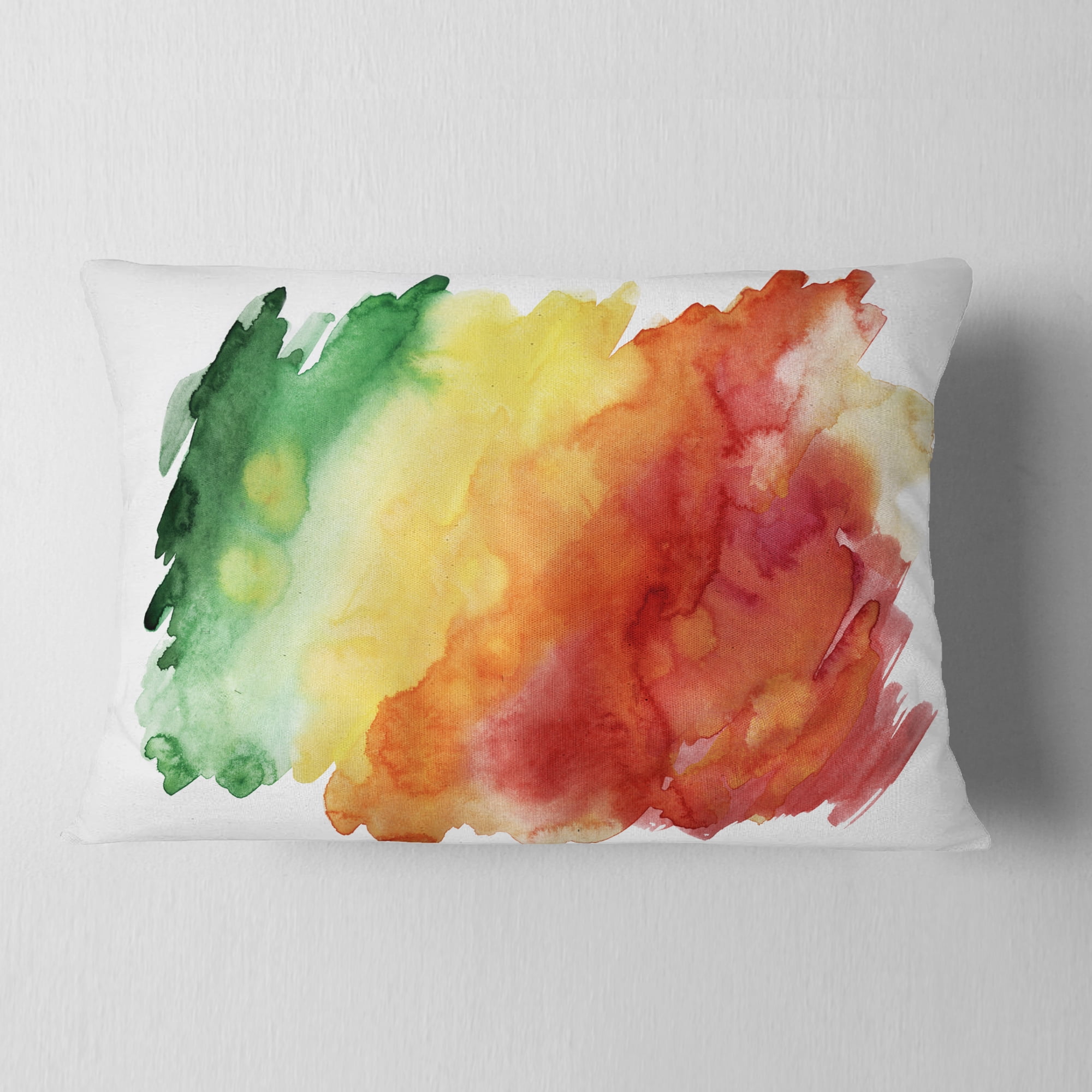 Designart Color Explosion - Abstract Throw Pillow - 12x20