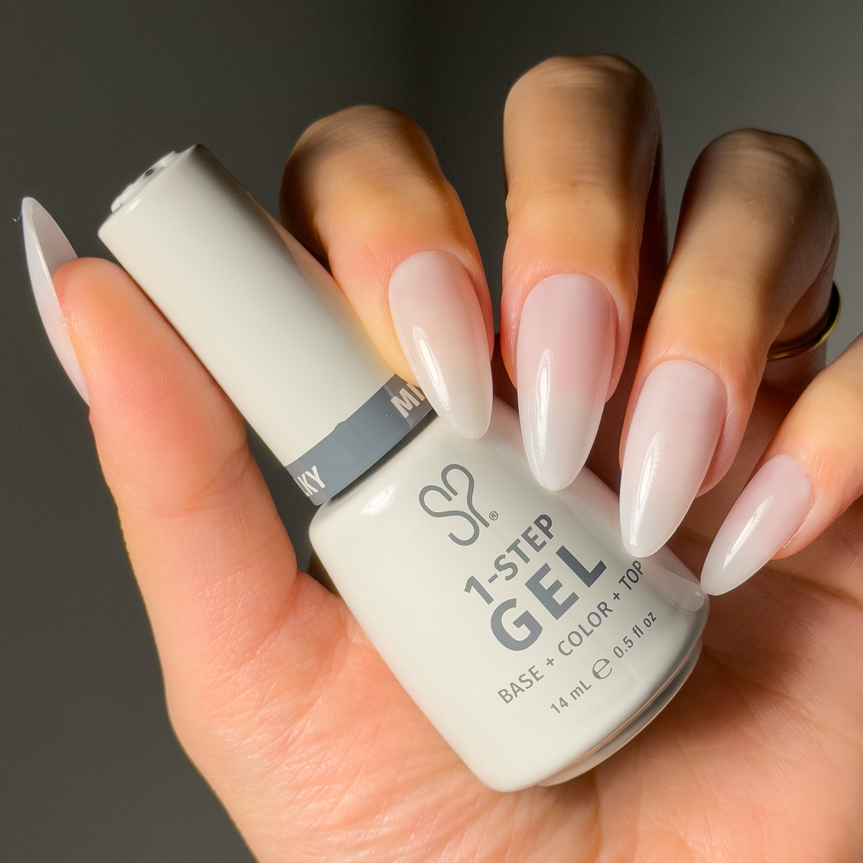 Salon Perfect Milky One Step Gel, White Nail Polish, 0.5 fl oz