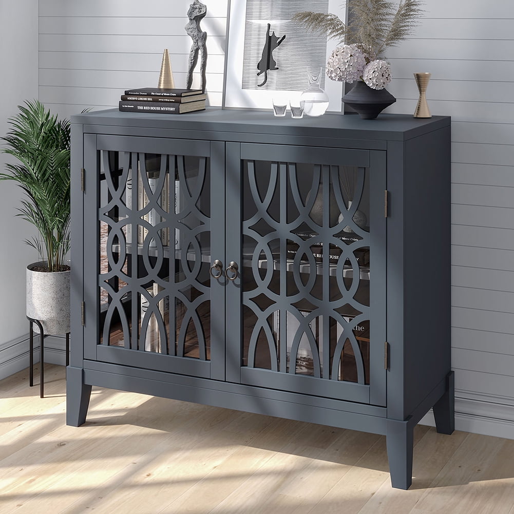 Kepooman Wood Accent Kitchen Buffet Sideboard, Entryway Serving Storage Cabinet with oors and Adjustable Shelf-Dining Room Console Living Room, Navy Blue Kepooman Wood Accent Kitchen Buffet Sideboard, Entryway Serving Storage Cabinet with oors and Adjustable Shelf-Dining Room Console Living Room, Navy Blue