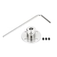 thumbnail image 1 of Unique Bargains 4 Pcs Connecteur de Raccord de Bride 4mm Modèle Guide Rigide avec Mini Clé Hexagonale et Vis de Fixation, 1 of 6