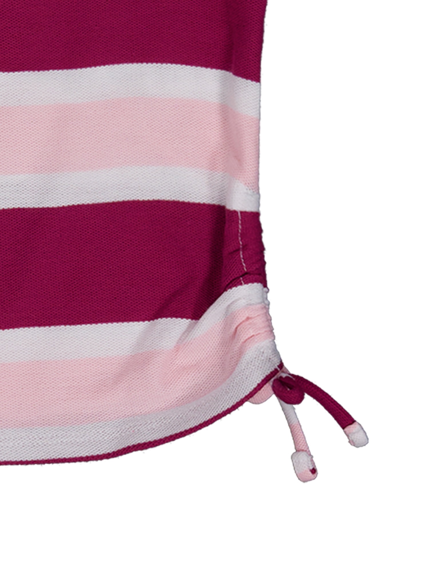 Wonder Nation Girls Side Ruched Polo Shirt with Short Sleeves, Sizes 4-18