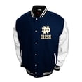 thumbnail image 2 of Men's Franchise Club Navy Notre Dame Fighting Irish Big & Tall Graduate Full-Snap Jacket, 2 of 3