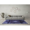 thumbnail image 3 of Ahgly Company Indoor Square Persian Blue Traditional Area Rugs, 7' Square, 3 of 4