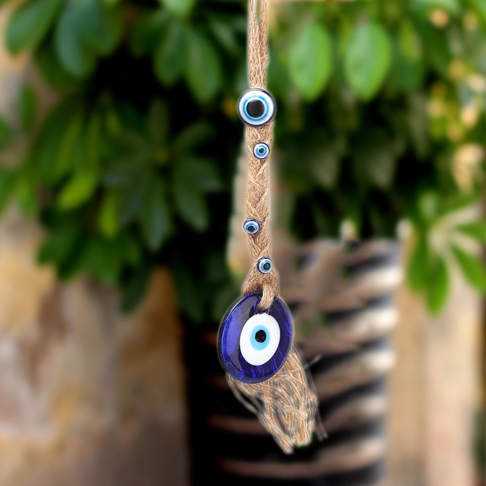Turkish Blue Glass Evil Eye Amulet Wall Hanging Home Decoration Lucky Protection 