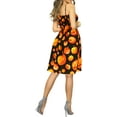 thumbnail image 2 of HAPPY BAY Women's Beach Summer Halloween Costumes Evening Allover Pumpkin Party Mini Smocked Dress Flowy Elastic Tube Top Sundress for Women One Size Scary Pumpkins, Spooky Orange, 2 of 4