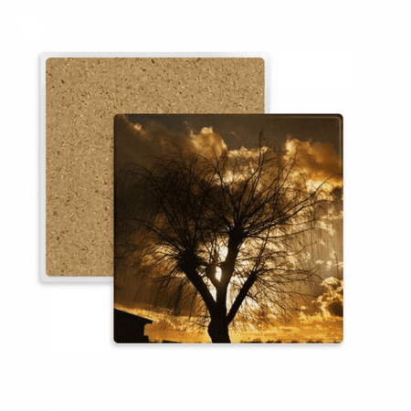

Green Forestry Science Nature Scenery Square Coaster Cup Mat Mug Subplate Holder Insulation Stone
