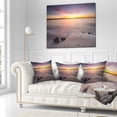 thumbnail image 2 of Designart Beautiful Natural Sea during Sunrise - Seashore Throw Pillow - 18x18, 2 of 4