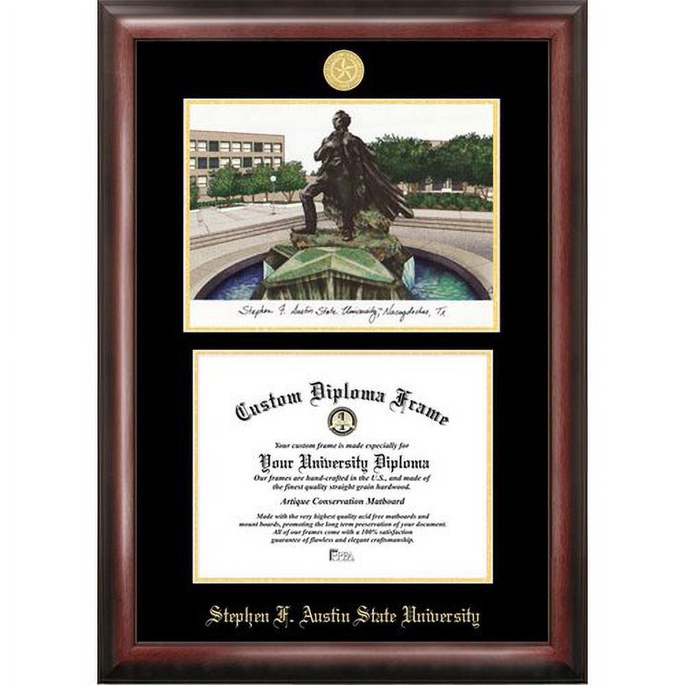 Old Dominion 11" x 14" Gold Embossed Diploma Frame with Campus Images Lithograph