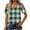 Green, variant on USSUMA Up to 45% Off Workout Tops for Women Short Sleeve V Neck Plaid Checkered Loose Tunic Pullover Tshirt Off Shoulder Shirt Tops Active Loose Fit Womens Fashion for Go Shopping Pink S