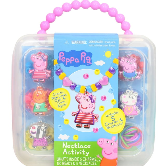 Collar Activity Set de Tara Toy con forma de Peppa Pig con cuentas y dijes