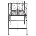 thumbnail image 4 of SAFAVIEH Adina Outdoor Patio Wrought Iron Garden Bench, Rustic Brown, 4 of 7