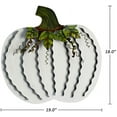 thumbnail image 2 of Metal Fall Pumpkin Decor, Indoor Outdoor Standing Flat Pumpkin Decoration for Autumn Harvest Thanksgiving Halloween Decoration 18"X18.5", 2 of 4