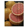 thumbnail image 3 of Designart "Fruit Zesty Grapefruit painting" Farmhouse Print on Natural Pine Wood, 3 of 5