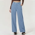 thumbnail image 2 of ManxiVoo Womens Straight Leg Corduroy Pants In A Wide Relaxed Fit For Autumn And Winter Casual Style Featuring Practical Pockets And A Long Silhouette XXL Size Light Blue, 2 of 7