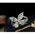 thumbnail image 3 of 2CT Marquise Cut Lab-Created Diamond Butterfly Wedding Ring 14K White Gold Plated, 3 of 3