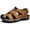 Camel, variant on Lopsie Men's Outdoor Hiking Sandals Beach Sandals Leather Closed Toe Fisherman Sandal For Men