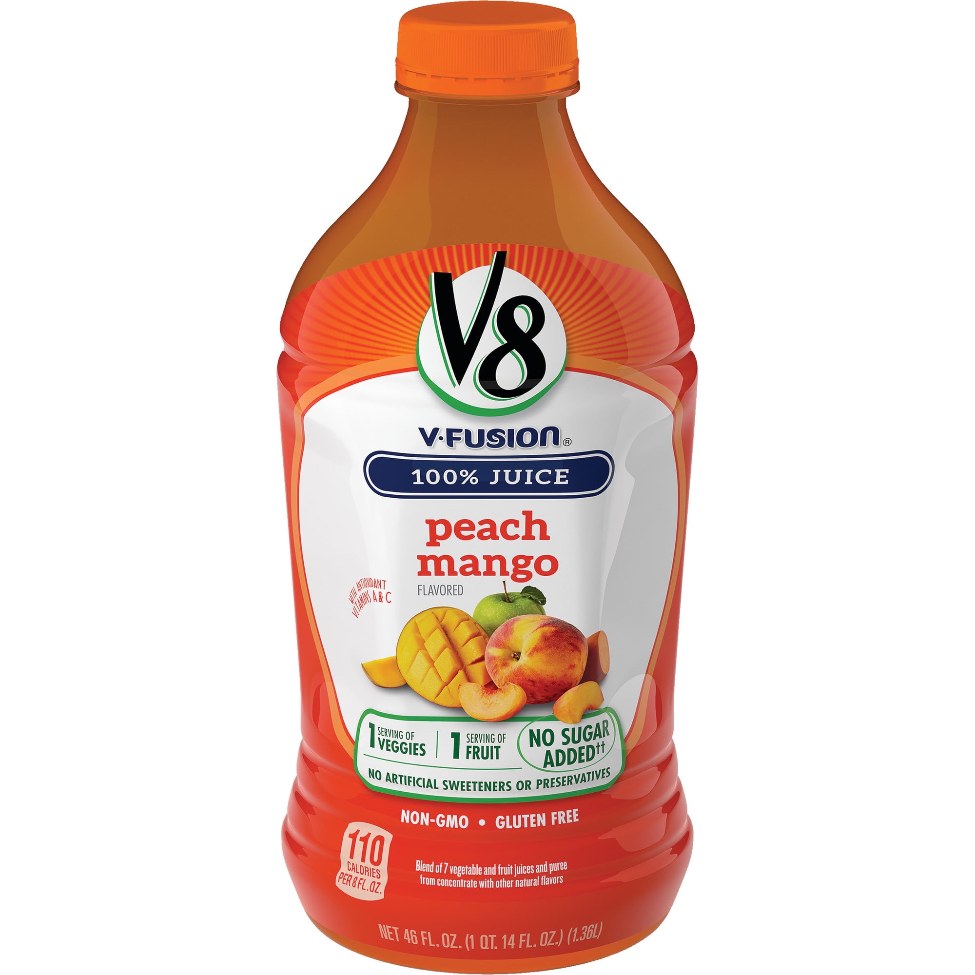 V8 Peach Mango, 46 oz.